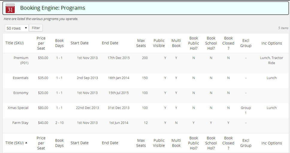Booking Engine Programs